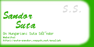 sandor suta business card